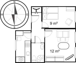 Апартаменты Grand-Tourist River Side Apartments Гданьск Апартаменты с 1 спальней - улица Warzywnicza 10E-30